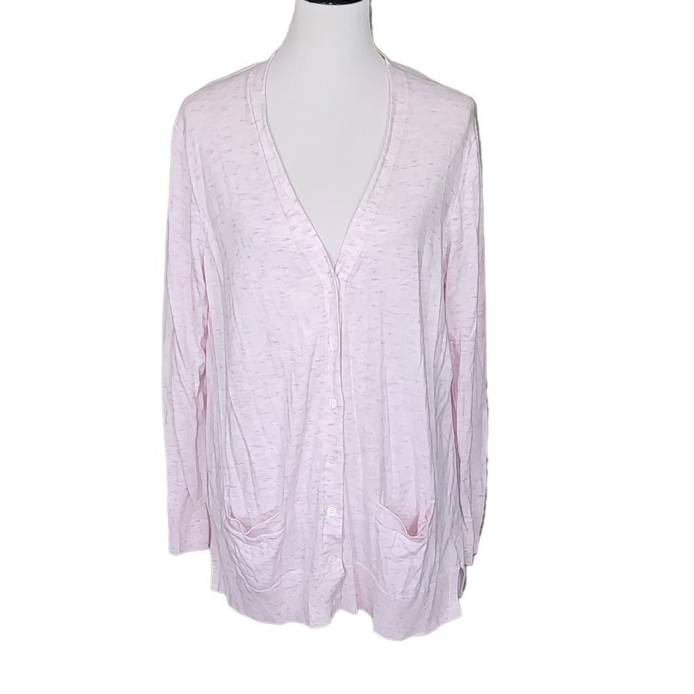 Gap Pink and White Space Dyed‎ Cardigan Size X-Large
